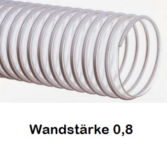 CNC Absaugschlauch SMARTFLEX / BETAFLEX - 0,8 mm Wandstärke 